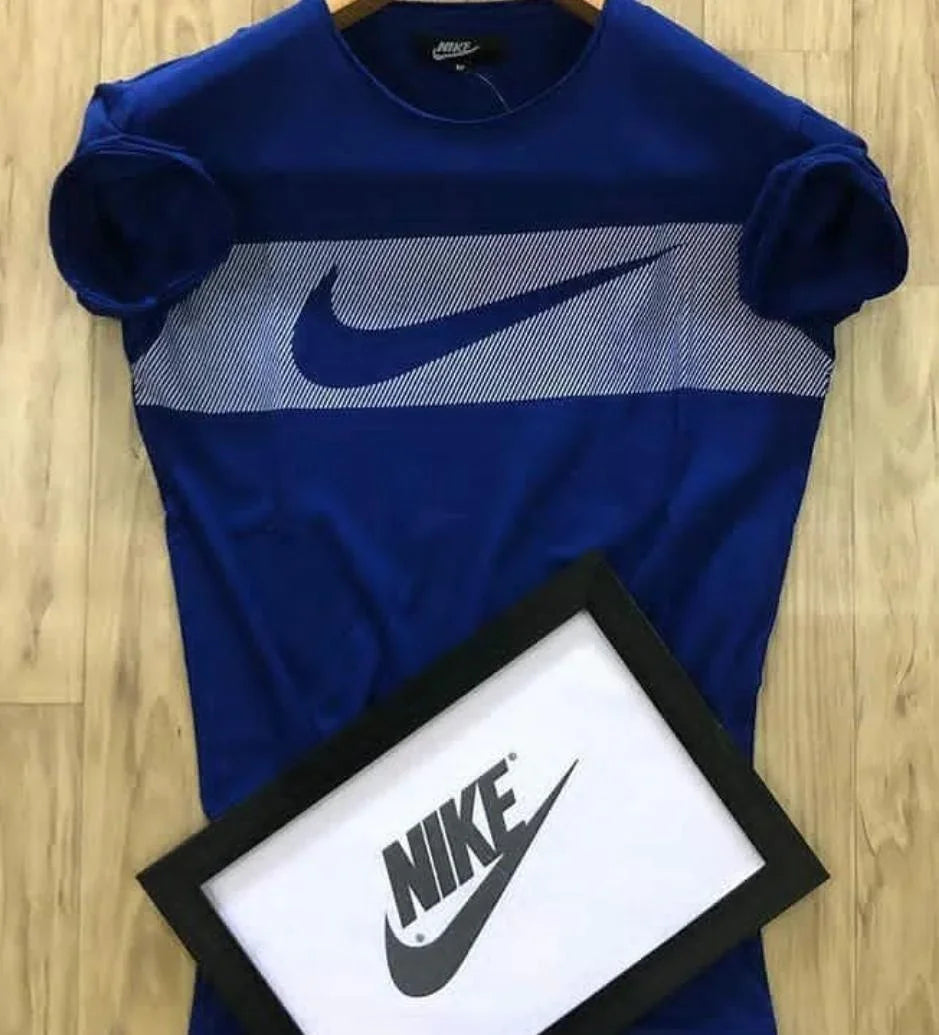 Regular Fit T-Shirt for Men – Blue, Size L - ADRO CLOTHING AND ACCESSORIES