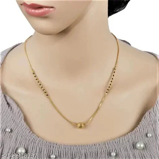 Gold Plated Mangalsutra Combo Set with Earrings – Pack of 5 for Women - ADRO CLOTHING AND ACCESSORIES