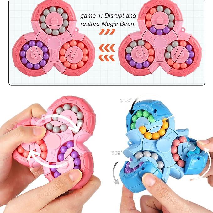 Magic Bean Brain Teaser Finger Spinner Toy Hand Spinner Stress Anxiety Relief - ADRO CLOTHING AND ACCESSORIES
