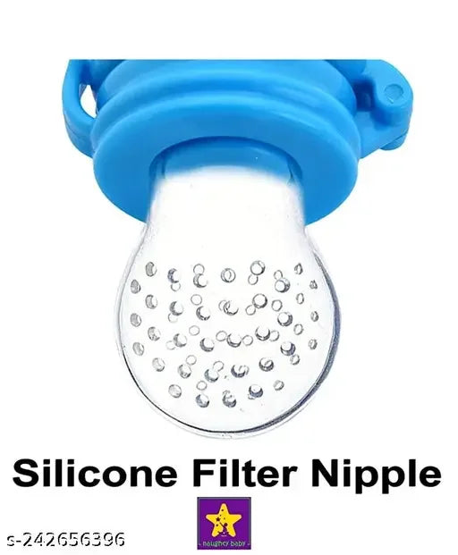 Nibbler for Babies | Pacifier for Newborn Baby | Silicone Fruit & Juice Feeder with Cover Pack of 2 - ADRO CLOTHING AND ACCESSORIES