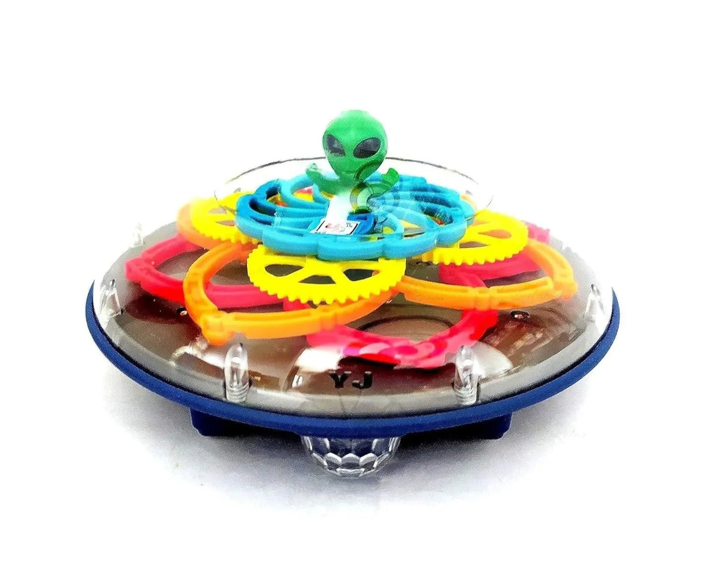 Electric Transparent Gear UFO Space Flying Saucer Toy Toddler Interaction - ADRO CLOTHING AND ACCESSORIES