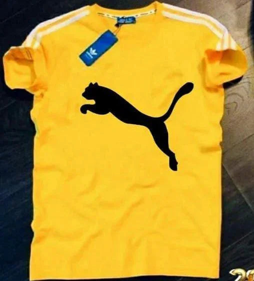 Regular Fit T-Shirt for Men – Yellow, Size L - ADRO CLOTHING AND ACCESSORIES