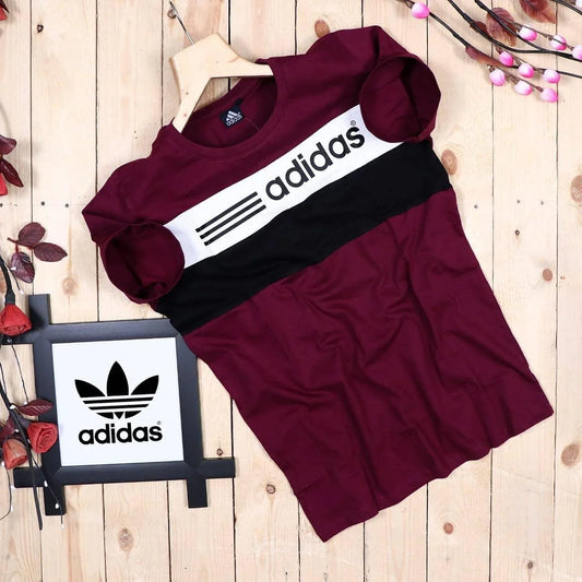 Regular Fit T-Shirt for Men – Maroon, Size L - ADRO CLOTHING AND ACCESSORIES