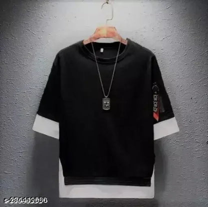 Hip Hop T-Shirt for Men – Black Stylish Streetwear Cotton Tee - ADRO CLOTHING AND ACCESSORIES