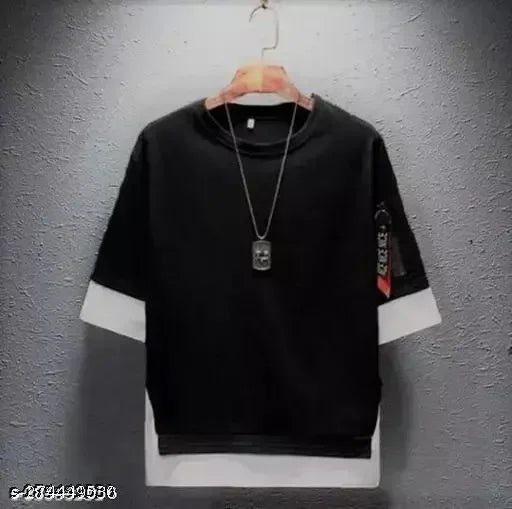 Hip Hop T-Shirt for Men – Black Stylish Streetwear Cotton Tee - ADRO CLOTHING AND ACCESSORIES