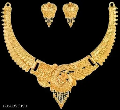 New Tready Golden Jewellery Set for Women – Elegant & Stylish Design - ADRO CLOTHING AND ACCESSORIES