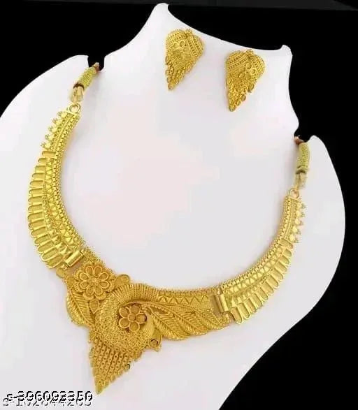 New Tready Golden Jewellery Set for Women – Elegant & Stylish Design - ADRO CLOTHING AND ACCESSORIES