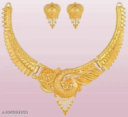 New Tready Golden Jewellery Set for Women – Elegant & Stylish Design - ADRO CLOTHING AND ACCESSORIES