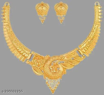 New Tready Golden Jewellery Set for Women – Elegant & Stylish Design - ADRO CLOTHING AND ACCESSORIES