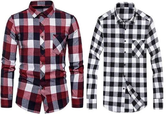 Pack of 2 Check Shirt - ADRO CLOTHING AND ACCESSORIES