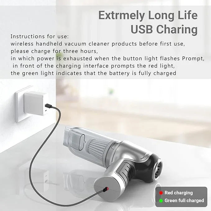 Wireless Handheld Car Vacuum Cleaner and Blower - ADRO CLOTHING AND ACCESSORIES