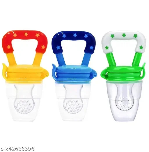 Nibbler for Babies | Pacifier for Newborn Baby | Silicone Fruit & Juice Feeder with Cover Pack of 2 - ADRO CLOTHING AND ACCESSORIES