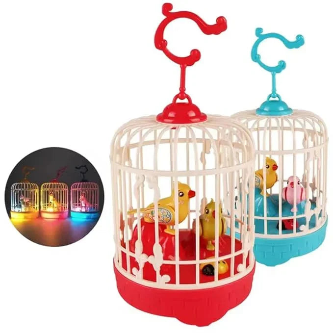 Lovely Talking Bird Cage for Kids with Light and Music Voice Controlled Induction Bird Mini Birdcage - ADRO CLOTHING AND ACCESSORIES
