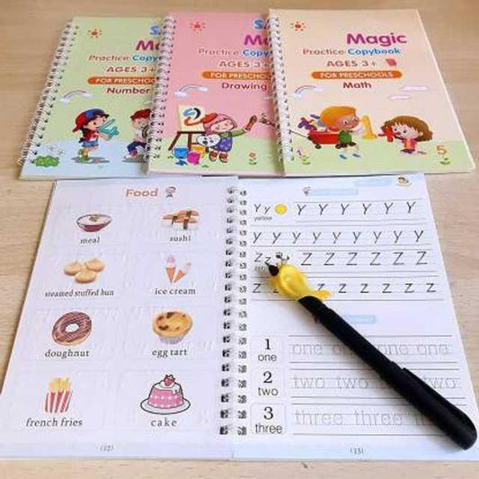 Magic Practice Copybook (4 Book + 10 Refill) (A-127) - ADRO CLOTHING AND ACCESSORIES