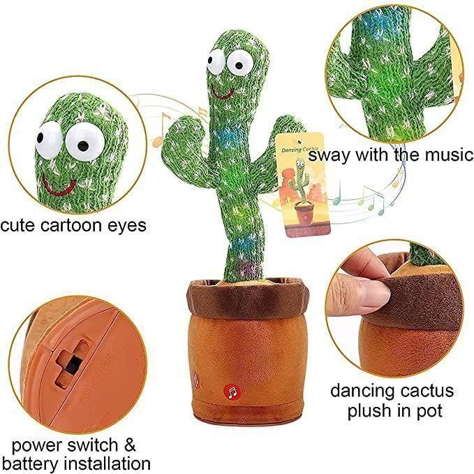 LED Musical Dancing & Mimicry Cactus Toy - ADRO CLOTHING AND ACCESSORIES