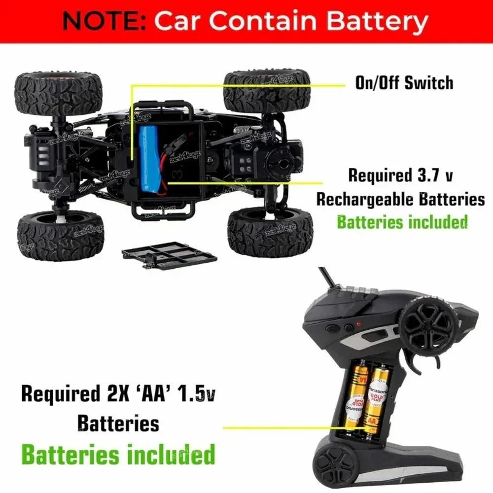 Remote Controlled Rock Crawler Monster Truck Toy Vehicle for Kids. - ADRO CLOTHING AND ACCESSORIES