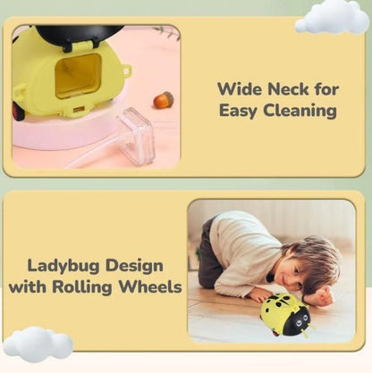 Beetle Baby Straw Sipper Water Bottle With Adjustable Straps - ADRO CLOTHING AND ACCESSORIES