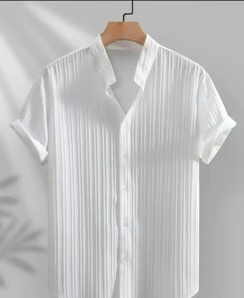 Men's Solid Retro Short Sleeves Button-Up Shirt Pack of 3 - ADRO CLOTHING AND ACCESSORIES