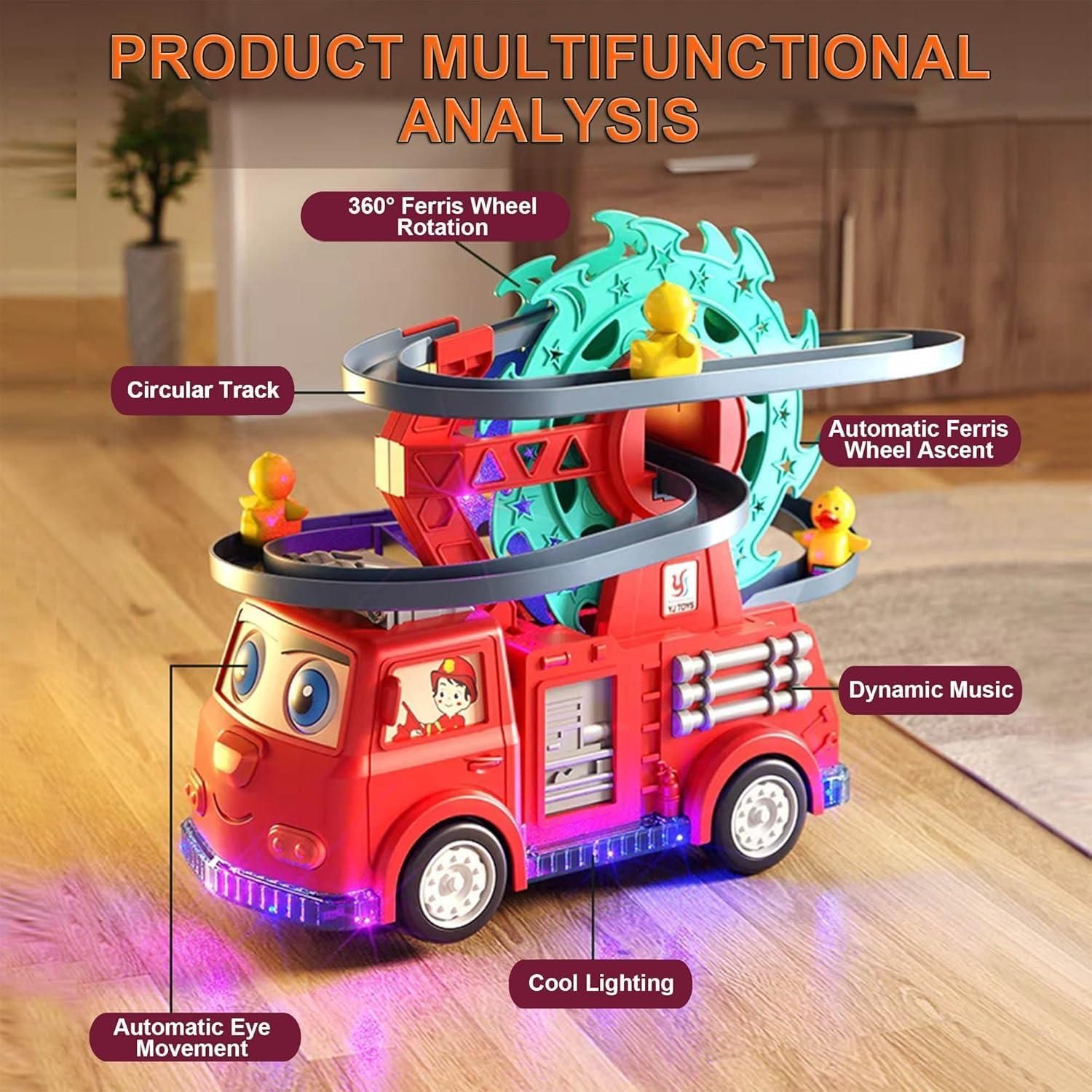 Fire Truck with Climbing Duck & Siren Sounds - ADRO CLOTHING AND ACCESSORIES