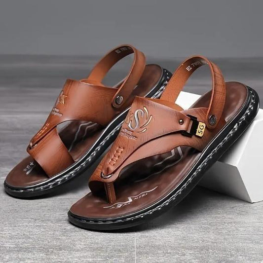 Men's casual Synthetic Leather Sandal - ADRO CLOTHING AND ACCESSORIES