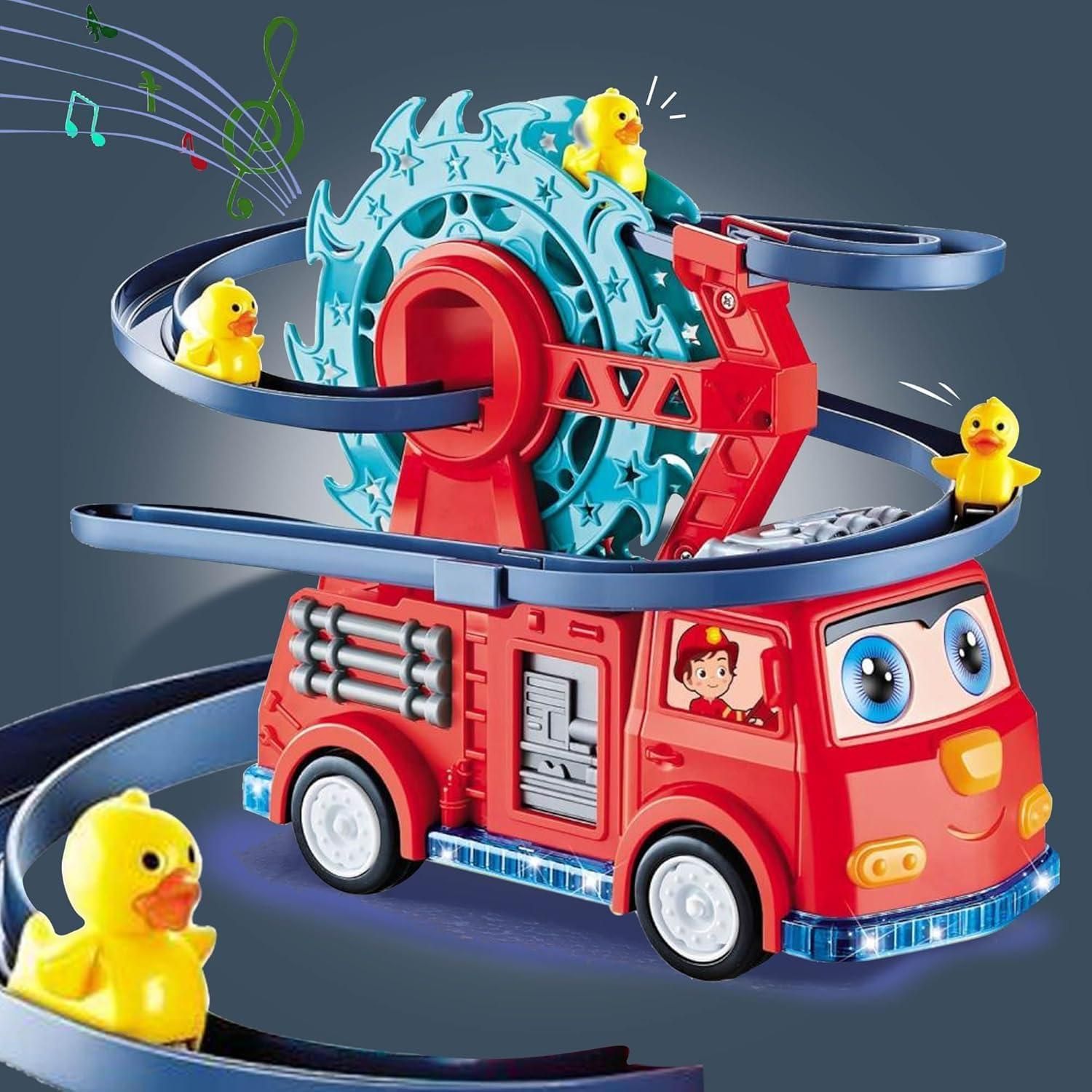 Fire Truck with Climbing Duck & Siren Sounds - ADRO CLOTHING AND ACCESSORIES