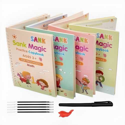 Sank Magic Practice Copybook (4 BOOKS,1 PEN,1 GRIP,10 REFILL) - ADRO CLOTHING AND ACCESSORIES