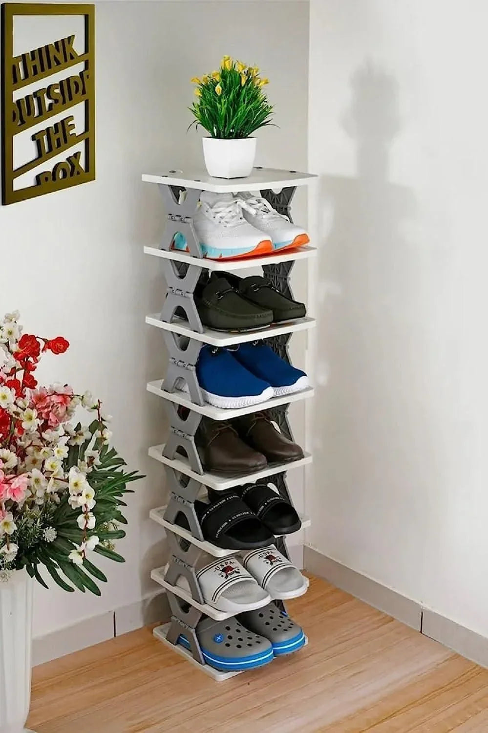 6-Layer Foldable Shoe Rack – Smart, Compact & Space-Saving - ADRO CLOTHING AND ACCESSORIES