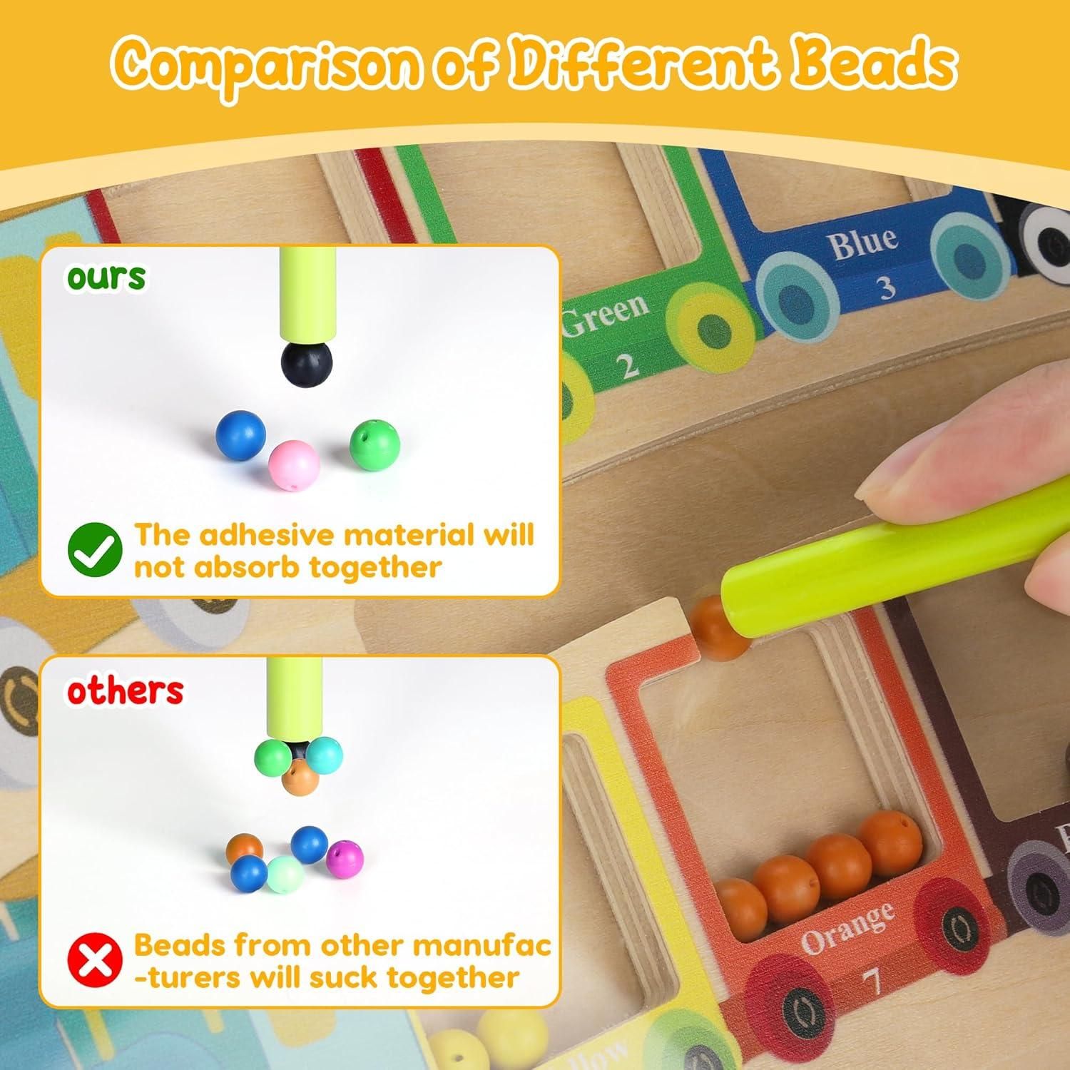 Magnetic Color & Number Maze Montessori Wooden Puzzle Game Board - ADRO CLOTHING AND ACCESSORIES