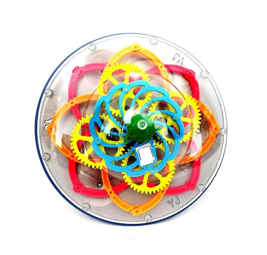 Electric Transparent Gear UFO Space Flying Saucer Toy Toddler Interaction - ADRO CLOTHING AND ACCESSORIES