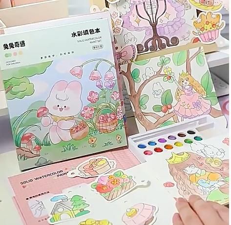 Cartoon Art Coloring Painting Set for Kid's - ADRO CLOTHING AND ACCESSORIES