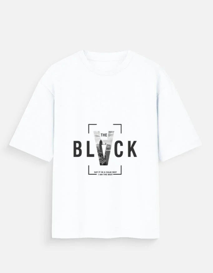 Black V Unisex Oversized Standard T-Shirt - ADRO CLOTHING AND ACCESSORIES