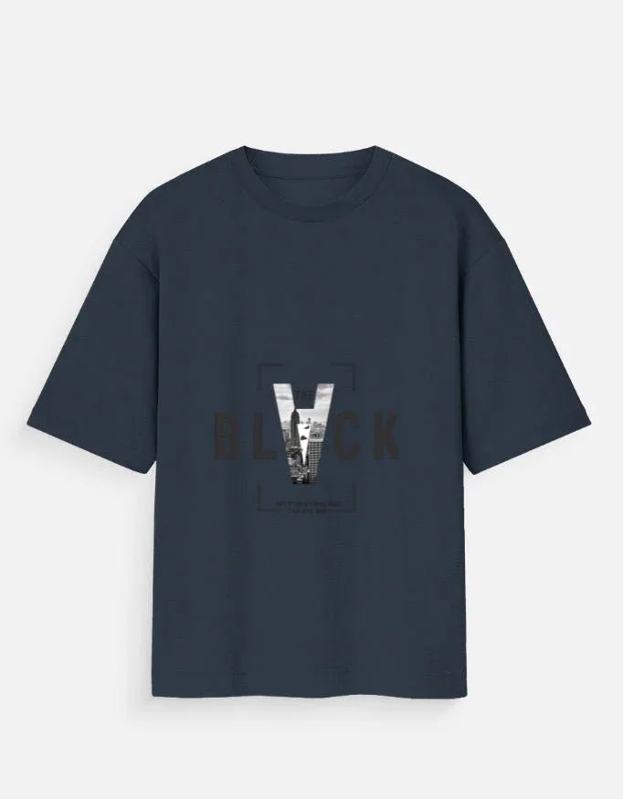 Black V Unisex Oversized Standard T-Shirt - ADRO CLOTHING AND ACCESSORIES