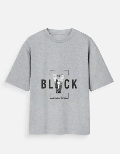 Black V Unisex Oversized Standard T-Shirt - ADRO CLOTHING AND ACCESSORIES