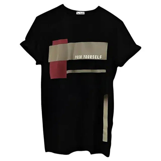 Round Neck T-Shirt For Men (Black, L) - ADRO CLOTHING AND ACCESSORIES