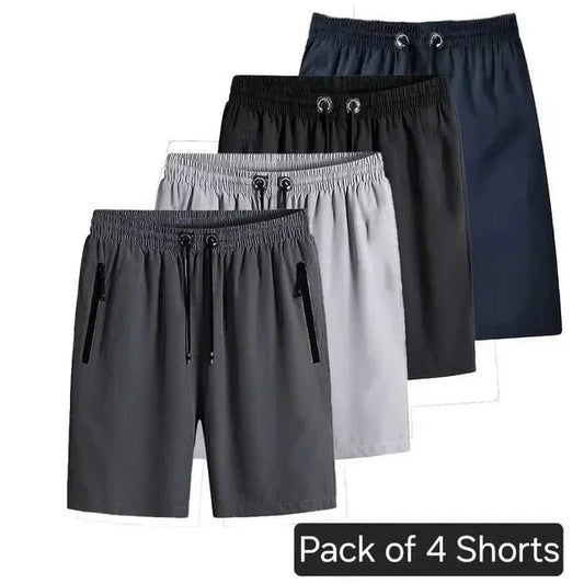 Combo of 4 Men's Stretchable Cotton Shorts - ADRO CLOTHING AND ACCESSORIES