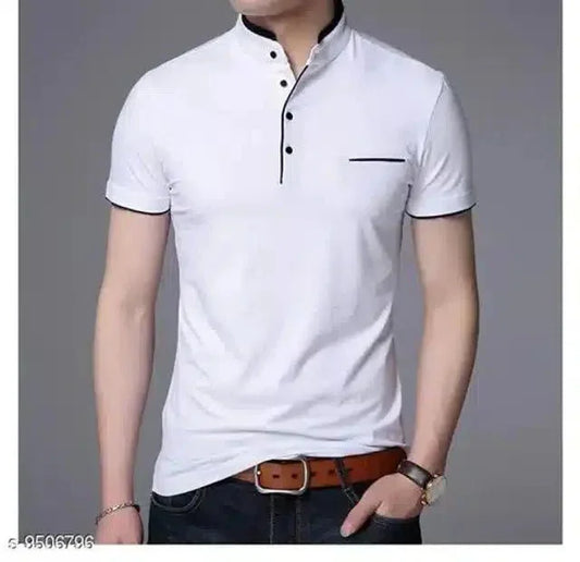 T-Shirt for Men (White, M) - ADRO CLOTHING AND ACCESSORIES