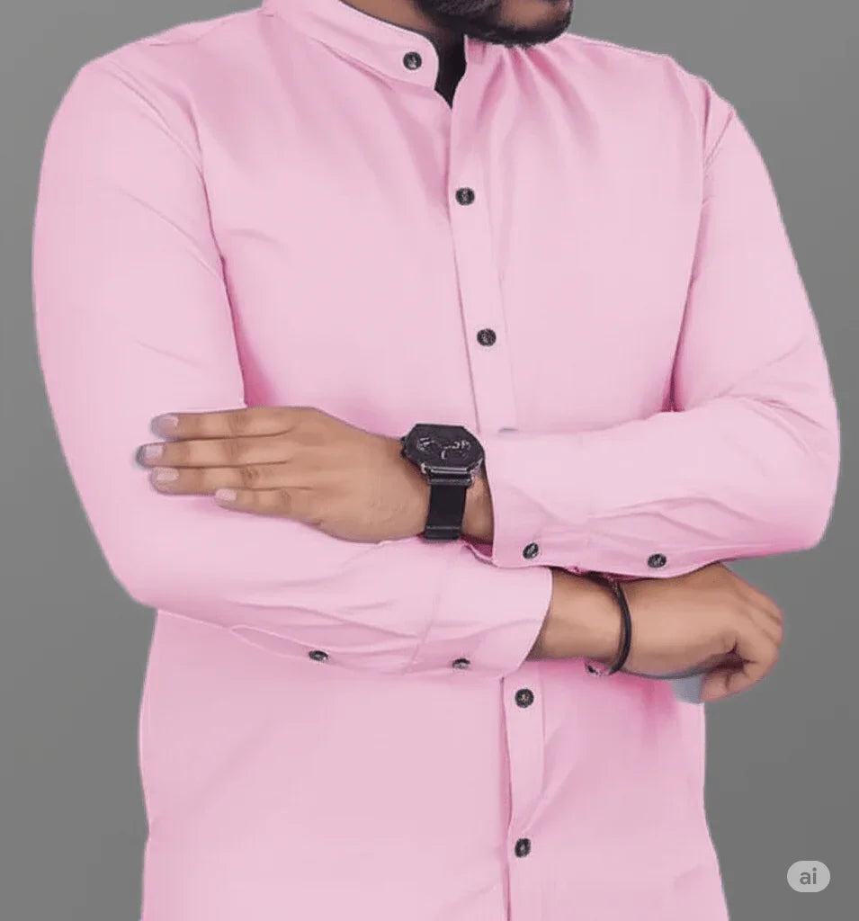 Pink Slim Fit Formal Shirt - ADRO CLOTHING AND ACCESSORIES